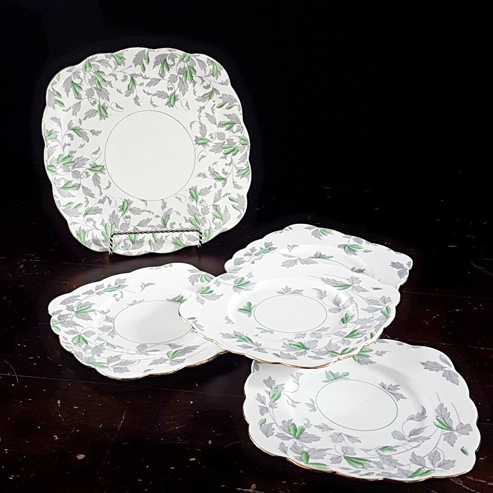 5-Piece English Bone China Serving Set by Royal Grafton - 1940s Afternoon Tea